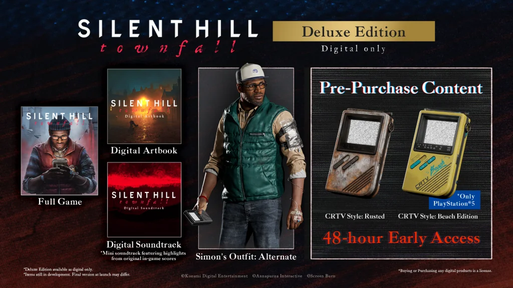 Official preorder graphic showing Rusted and yellow Beach CRTV styles beside Deluxe Edition extras